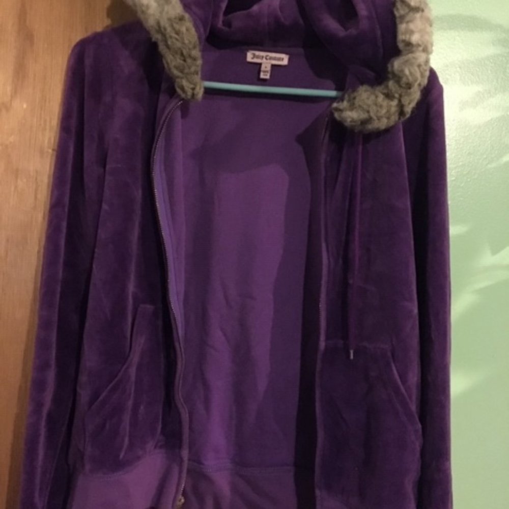 Juicy Couture Velour purple jacket